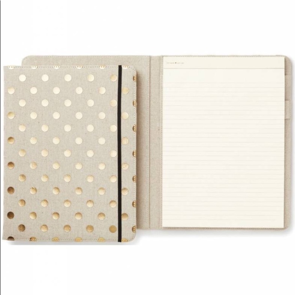 Kate Spade Polka Dot Notepad Folio